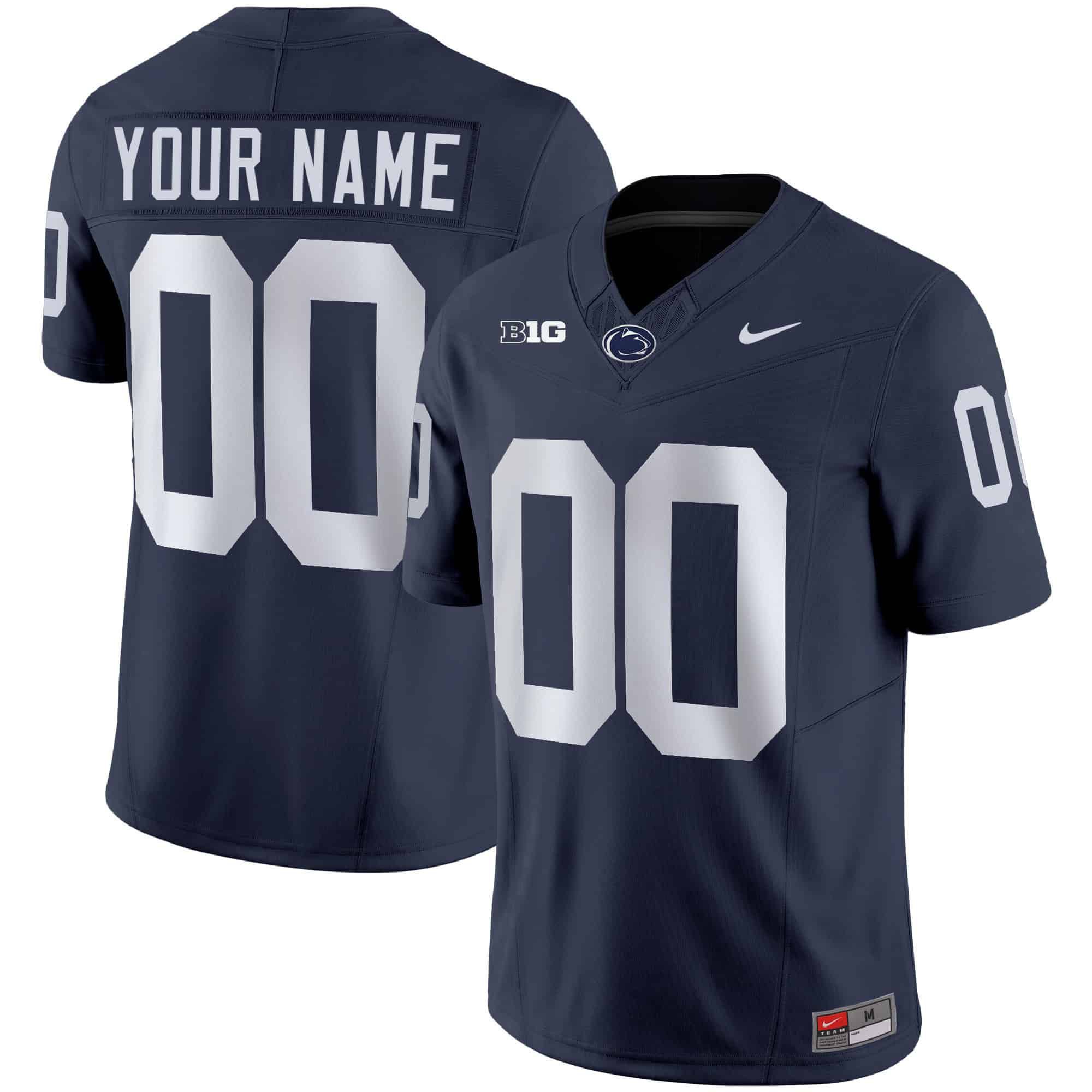 Men Penn State Nittany Lions Drak Blue 2024 Nike Vapor Limited Custom NCAA Jersey style 1->customized ncaa jersey->Custom Jersey